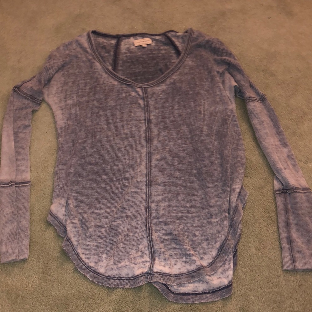 Lucky Brand Distressed Waffle Shirt
